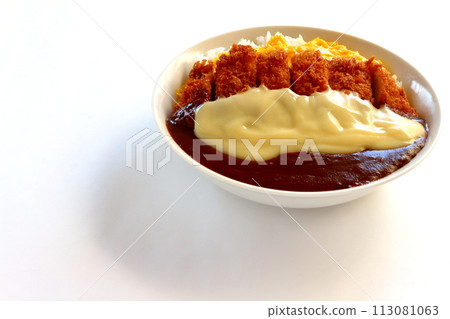 煎蛋捲起司炸肉排咖哩 113081063