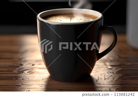 Fashionable cafe latte art 113081242