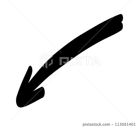 Doodle shapes. Arrows sketch elements. Vector cartoon arrow. Hand drawn icon. Doodle shapes. Arrows sketch elements. Vector cartoon arrow. Hand drawn icon. 113081401