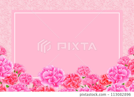 康乃馨華麗框架背景花邊圖案母親節 康乃馨華麗框架背景花邊圖案母親節 113082896