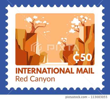 International mail, Red Canyon postmark with price 113083055