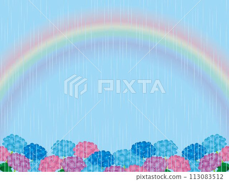 繡球花、雨、彩虹3 113083512