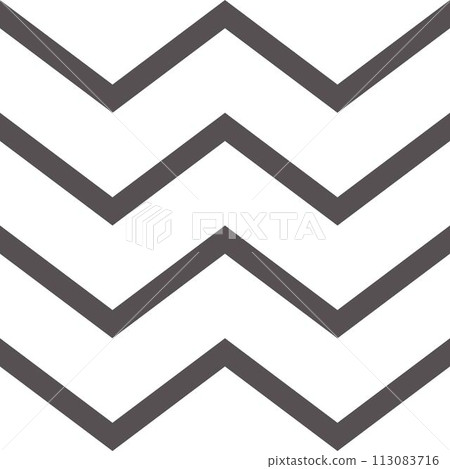Zig zags decorative adornment. Geometric motif, curved line 113083716