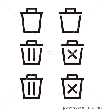 trash can icon set trash can icon set 113083838