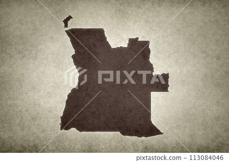 Map of Angola printed on an old paper Map of Angola printed on an old paper 113084046