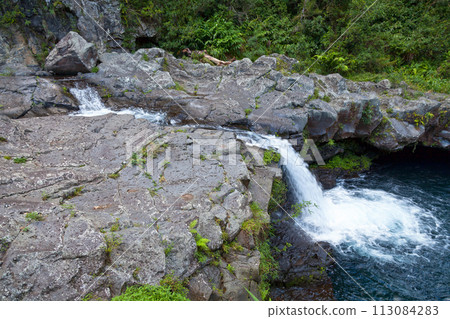 Waterfall at the Bassin Lucie in Reunion Island Waterfall at the Bassin Lucie in Reunion Island 113084283