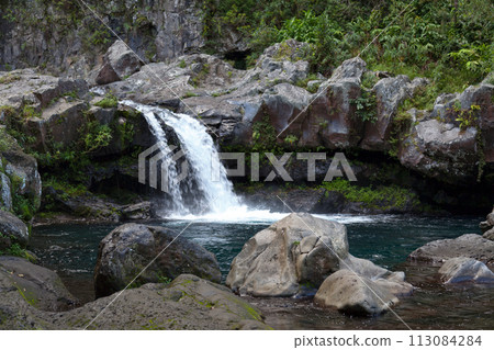Waterfall at the Bassin Lucie in Reunion Island Waterfall at the Bassin Lucie in Reunion Island 113084284
