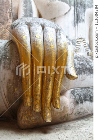 Hand of Buddha at Wat Si Chum in Sukhothai Hand of Buddha at Wat Si Chum in Sukhothai 113084294