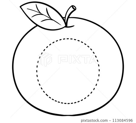 alphabet letter tracing uppercase orange 113084596