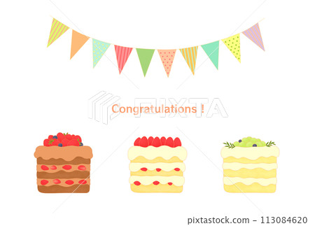 慶祝卡片插圖生日和婚禮 113084620