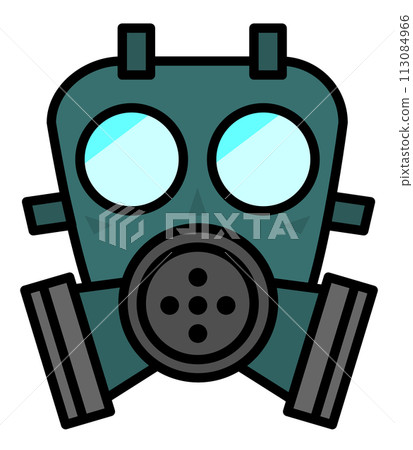 Illustration of gas mask for harmful bacteria and germs and poisonous gas Illustration of gas mask for harmful bacteria and germs and poisonous gas 113084966