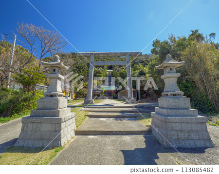 千葉縣立山市須崎神社春天的參道 113085482