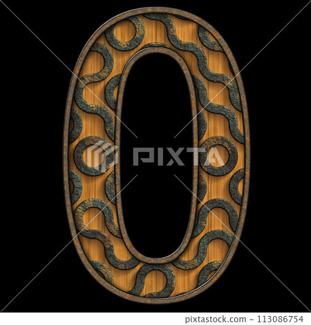 3D render of wood and metal number 3D render of wood and metal number 113086754