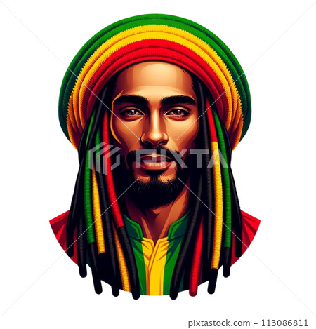 拉斯塔顏色的雷鬼拉斯塔曼 拉斯塔顏色的雷鬼拉斯塔曼 113086811