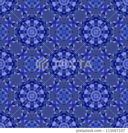 Vector low poly seamless pattern , abstract blue background, trendy, geometric, business luxury polygonal cover,  triangle style backdrop 113087107