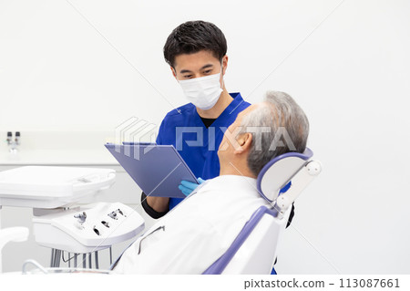 Dentist dental examination 113087661