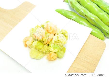 蠶豆去皮蝦天婦羅 113088859
