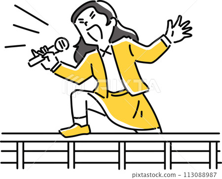 女商人用麥克風抱怨 113088987