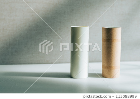 棕色和白色的時尚衛生紙捲 113088999