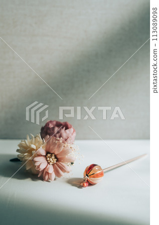 粉紅色日式髮飾 113089098