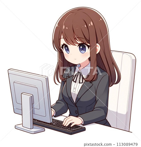 辦公室女士做文書工作 113089479