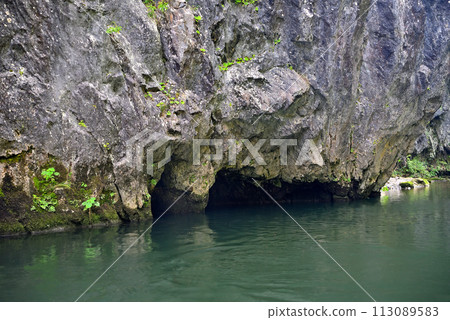 Tohoku, Geibikei, Boat rafting, Amayoke rock next to Kunshamonten where boats used to take shelter from the rain, Ichinoseki City, Iwate Prefecture (1) Tohoku, Geibikei, Boat rafting, Amayoke rock next to Kunshamonten where boats used to take shelter from the rain, Ichinoseki City, Iwate Prefecture (1) 113089583