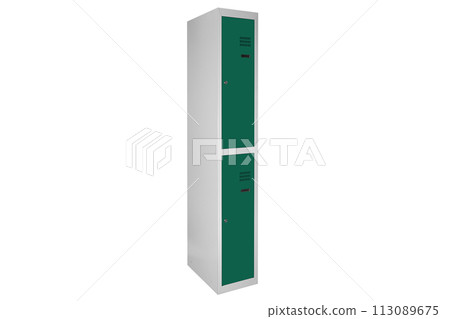 Green lockers for locker room. Change room metal box Green lockers for locker room. Change room metal box 113089675