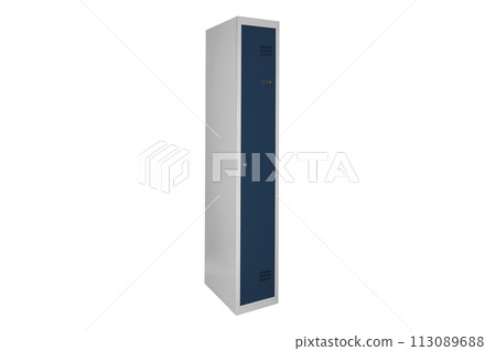 Blue lockers for locker room. Change room metal box Blue lockers for locker room. Change room metal box 113089688