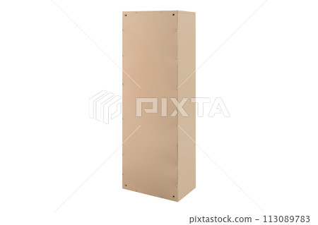 Mailboxes in the condo. metal mailbox with lockable center in condo. Mailbox on the white background isolated 113089783