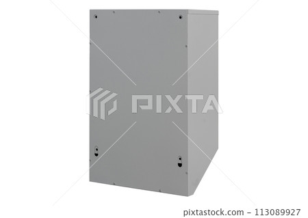 Mailboxes in the condo. metal mailbox with lockable center in condo. Mailbox on the white background isolated Mailboxes in the condo. metal mailbox with lockable center in condo. Mailbox on the white background isolated 113089927
