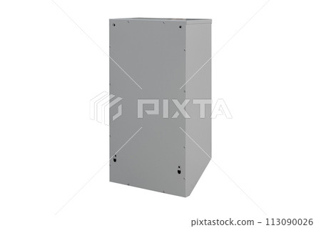 Mailboxes in the condo. metal mailbox with lockable center in condo. Mailbox on the white background isolated 113090026