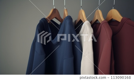 Elegant Folded Sweatshirts 113090168