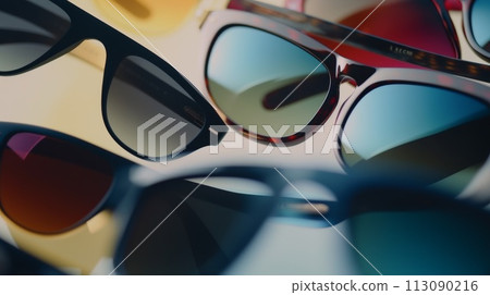 Close-up of Chic Eyewear Collection Close-up of Chic Eyewear Collection 113090216