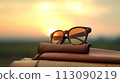 Sunset Glasses on Book 113090219