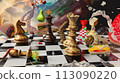 Surreal Chess and Dessert Landscape 113090220