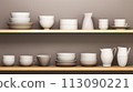 Elegant White Ceramic Collection 113090221