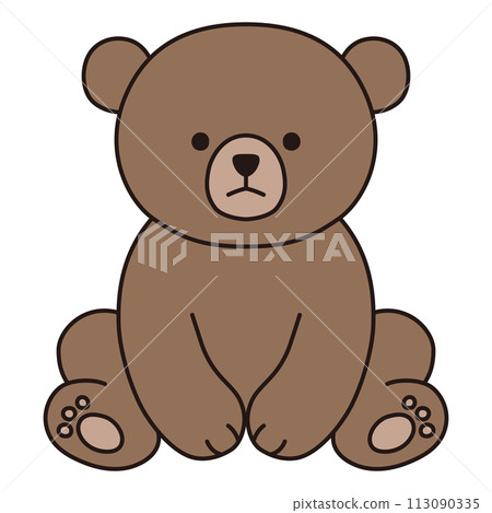 向量圖的坐著的熊。圖示, 動物, 熊, 熊 113090335