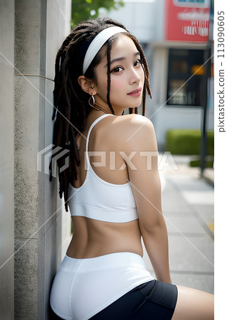 戶外訓練的女人 113090605