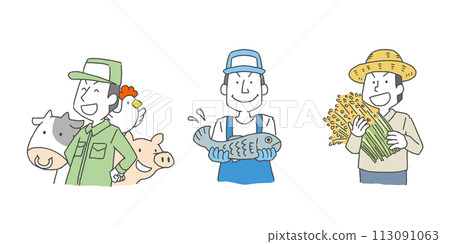 People engaged in livestock, fisheries, and agriculture People engaged in livestock, fisheries, and agriculture 113091063