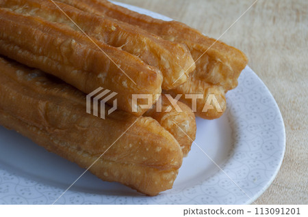 Close up of cakoi on white plate. Asian food concept 113091201