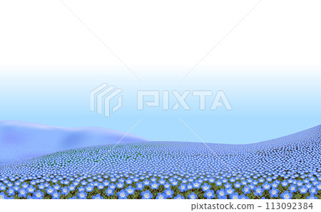 Background with mounds of nemophila 113092384