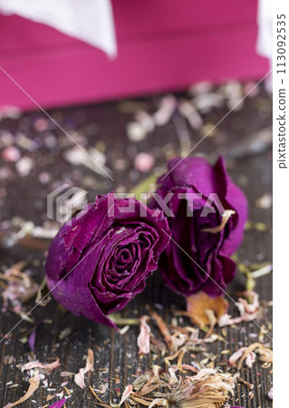 an old dried bouquet for a gift from a complex of flowers an old dried bouquet for a gift from a complex of flowers 113092535