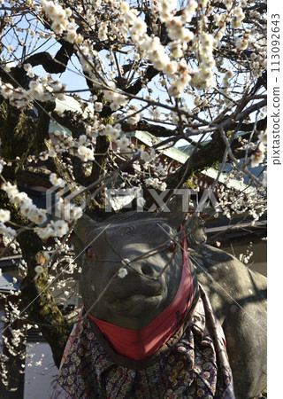 北野天滿宮,被李子包圍的被拍打的牛 北野天滿宮,被李子包圍的被拍打的牛 113092643