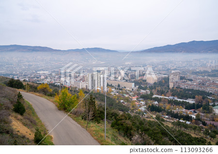 Residential area of Tbilisi, multi-storey buildings in Gldani and Temka Residential area of Tbilisi, multi-storey buildings in Gldani and Temka 113093266