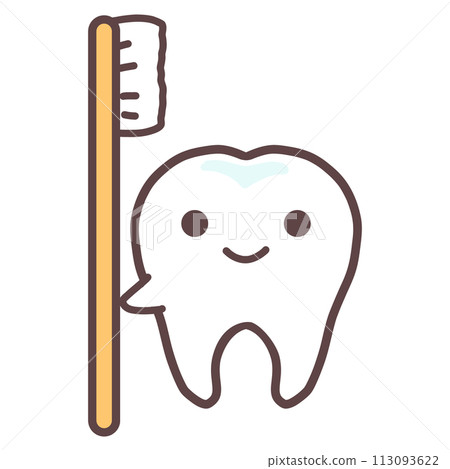 Toothbrush and tooth Toothbrush and tooth 113093622