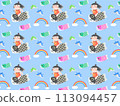 Cute Children's Day all-over pattern 113094457
