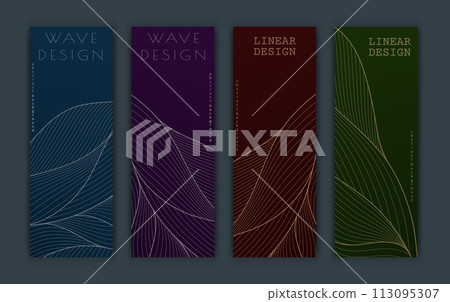 A pattern of wavy lines. Template for interior design, packaging, social networks. An idea for creative design 113095307