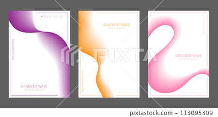 Colorful gradient wave. Abstract color form is a creative template for interior design, posters, banners, covers and prints Colorful gradient wave. Abstract color form is a creative template for interior design, posters, banners, covers and prints 113095309