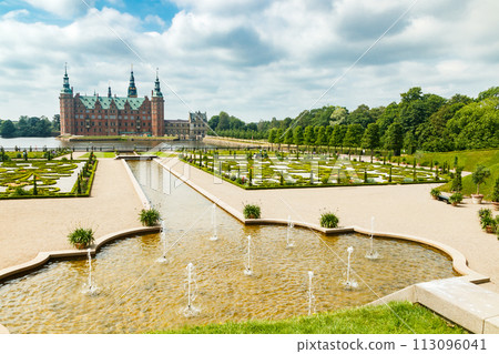 View of Frederiksborg castle with park in Hillerod, Denmark View of Frederiksborg castle with park in Hillerod, Denmark 113096041