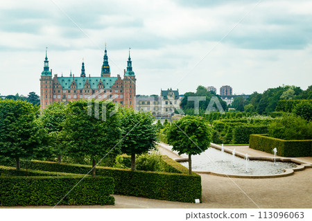 View of Frederiksborg castle with park in Hillerod, Denmark View of Frederiksborg castle with park in Hillerod, Denmark 113096063